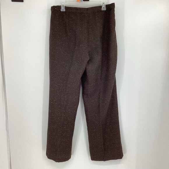 Vintage Sag Harbor Women's Size 14 Wool Blend Pants Brown Pleat Lined Pockets - Picture 3 of 10